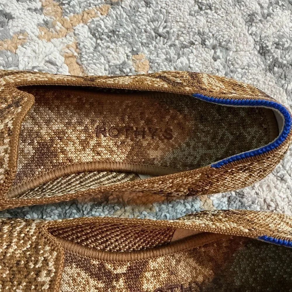 ROTHY’S LOAFER IN BRONZE PYTHON! EUC! SIZE 8 - Picture 3 of 9
